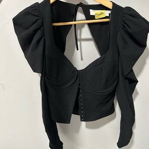 Long sleeve bustier top